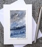 Blank Card. Handpainted Watercolour Art. OOAK