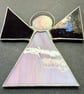 Stained Glass Triangle Angel - Pale pink with purple gluechip wings - Image 6