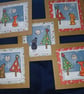 Quirky art whimsical handmade unique moongazing animals cards 