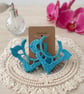 Crochet Hoop Turquoise Silver Earrings Festival 