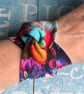 Tropical floral summer vibe cuff bracelet with twist design - Image 4