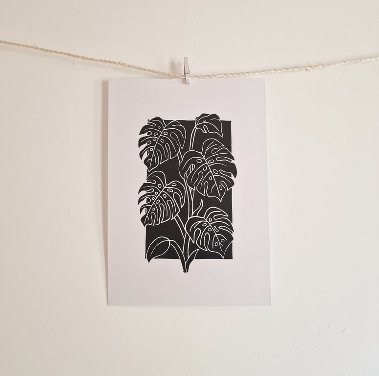 Monstera Deliciosa Lino Print