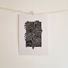 Monstera Deliciosa Lino Print