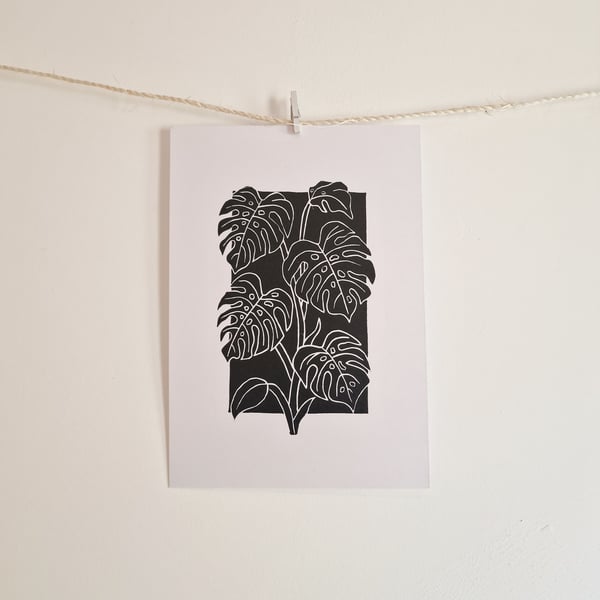 Monstera Deliciosa Lino Print