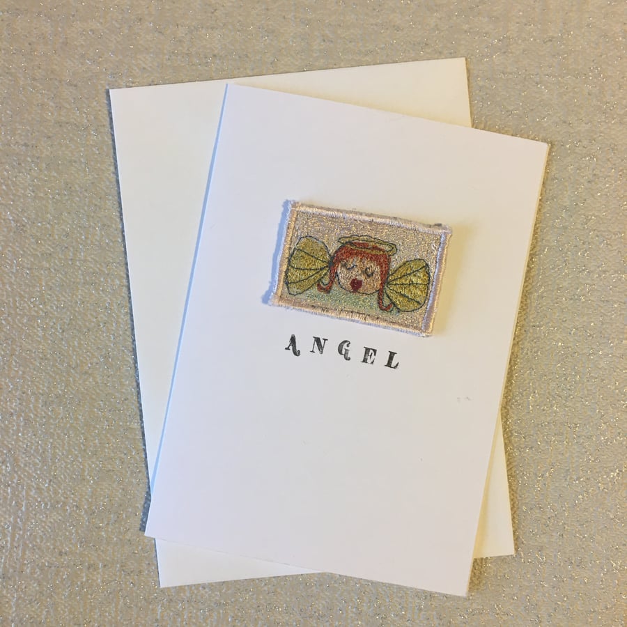 Embroidered Angel Card 