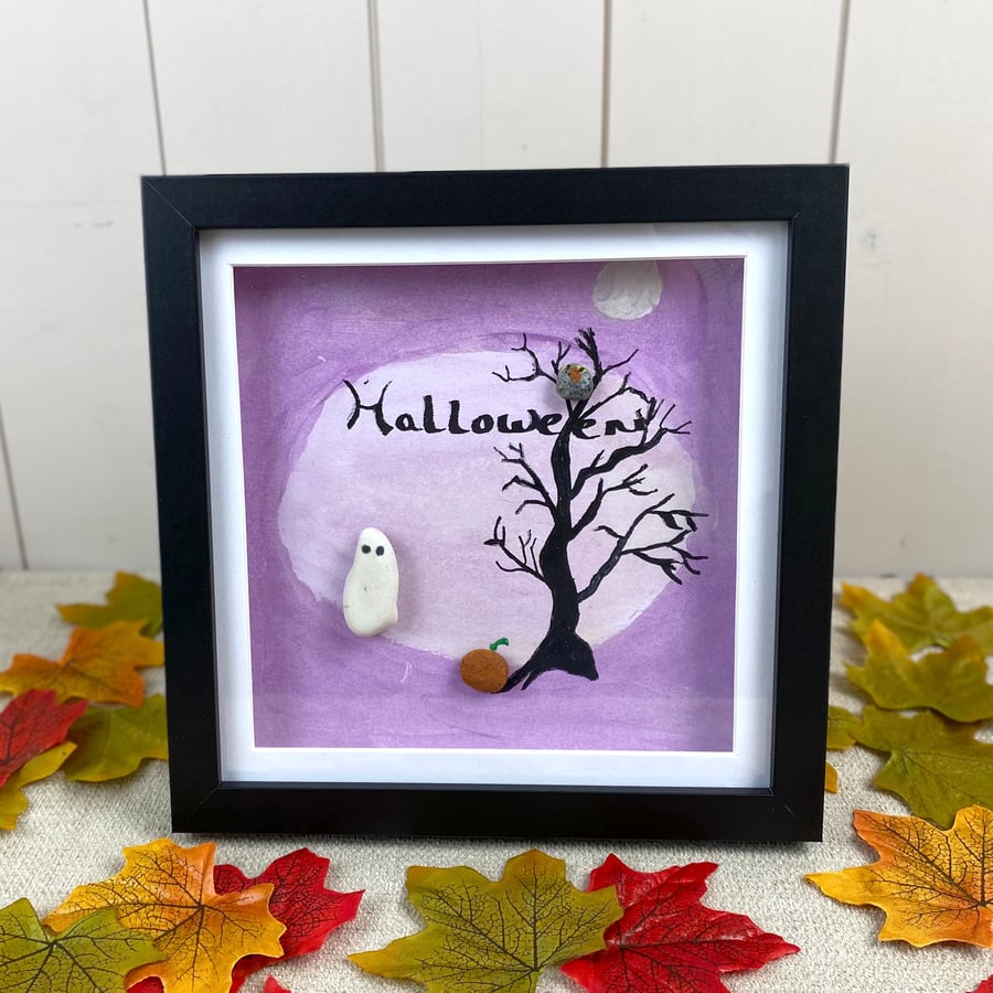 Halloween Pebble Art Picture