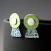 Multi way colour triangle earrings - introductory price