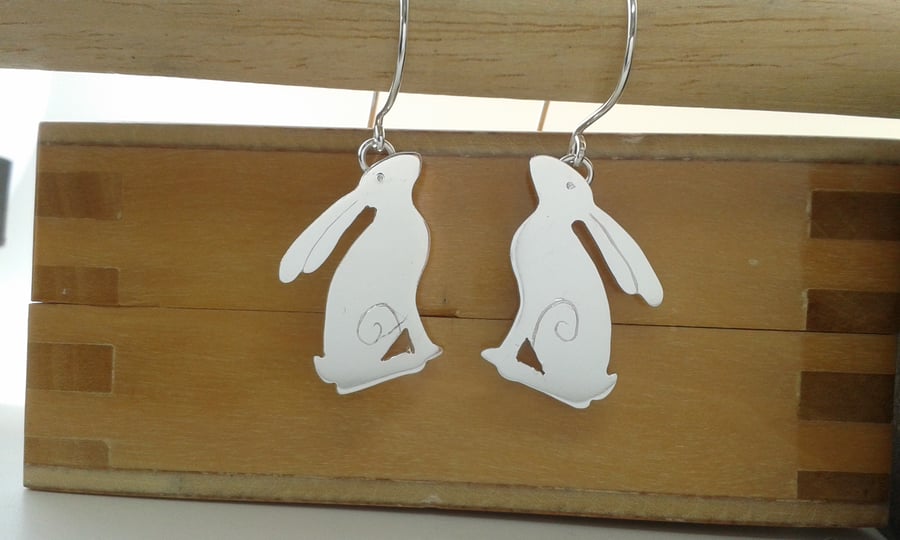 Moon Gazing Hare Earrings
