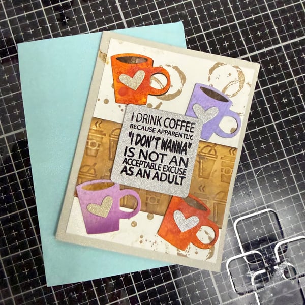 Humorous coffee greeting card 