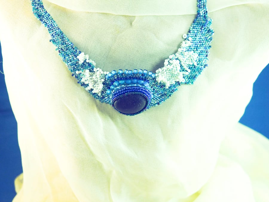 Wave Sea Glass Necklace