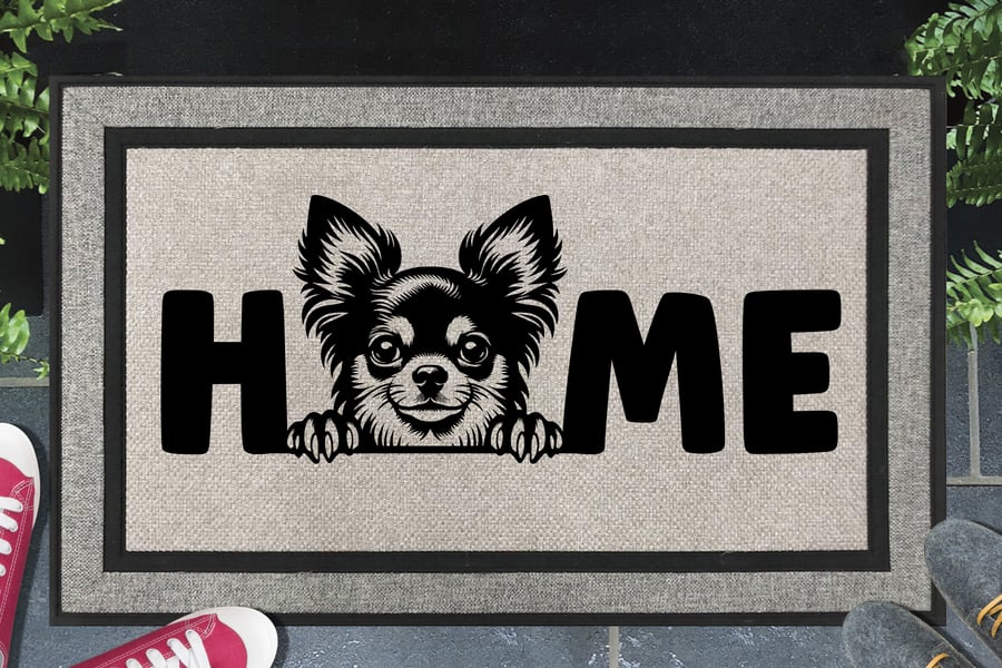Chihuahua Home Door Mat No.1 - All Weather Doormat - 45x70cm 
