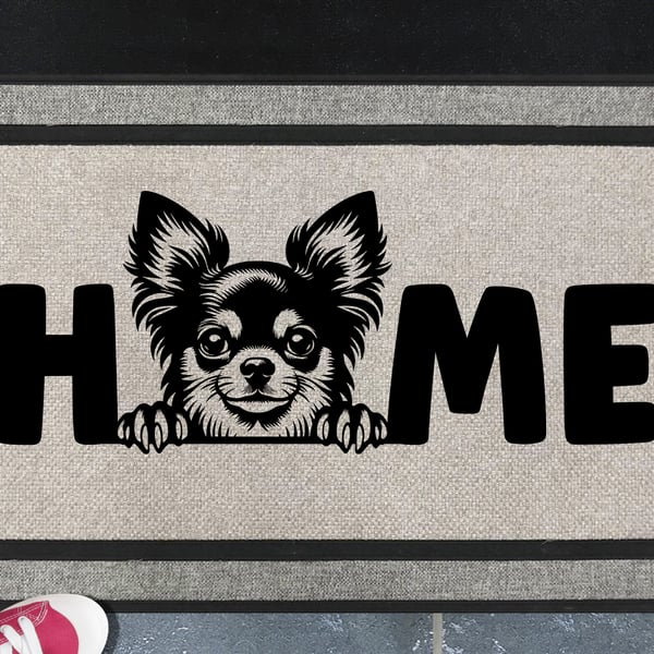 Chihuahua Home Door Mat No.1 - All Weather Doormat - 45x70cm 