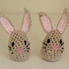 2 Easter Egg Bunny Covers - Set of 2 (cream)