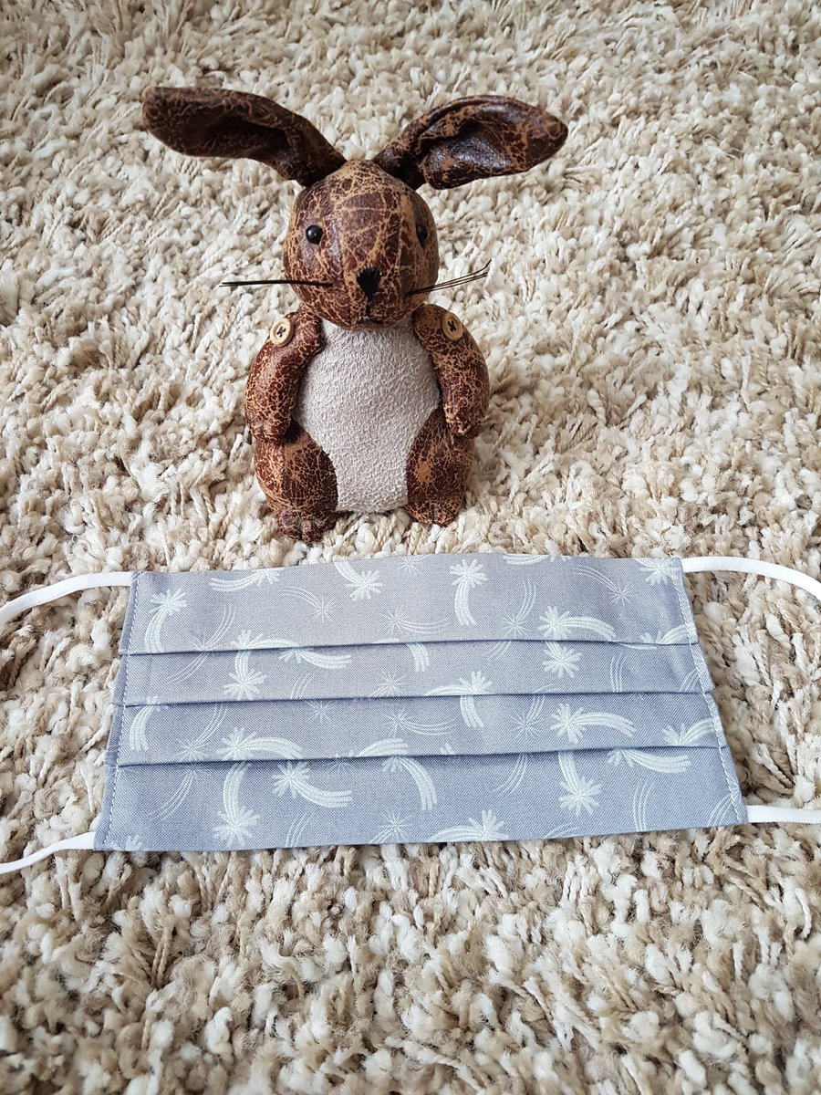 Adult  face covering - Grey Shooting Stars