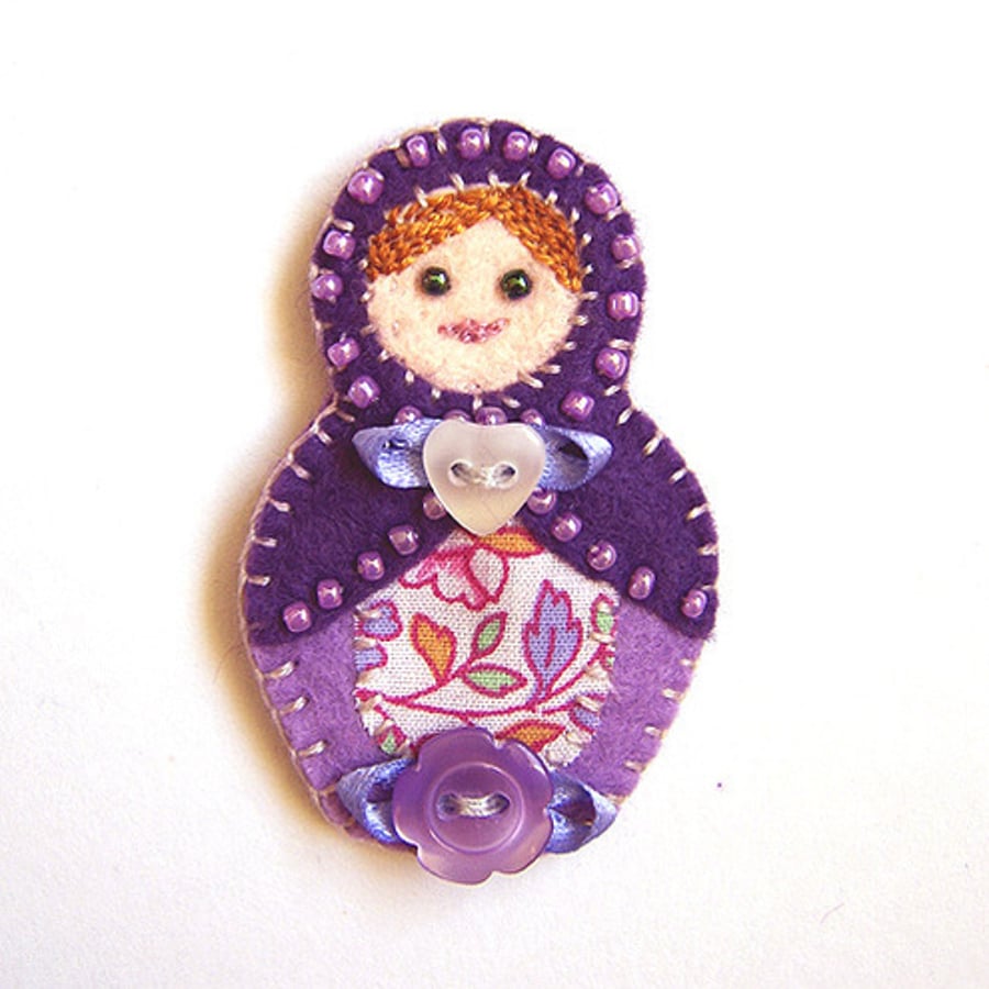 Russian Doll Brooch
