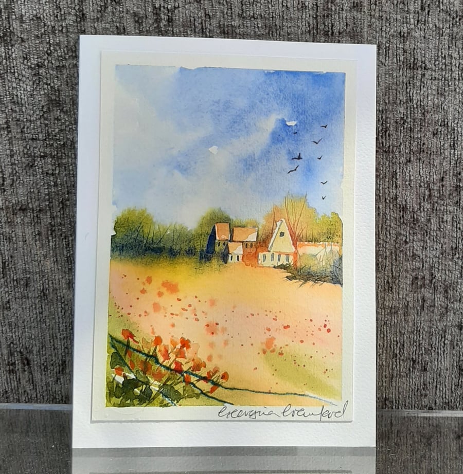 Summer Heat  Blank Card. Original Painting. 260154