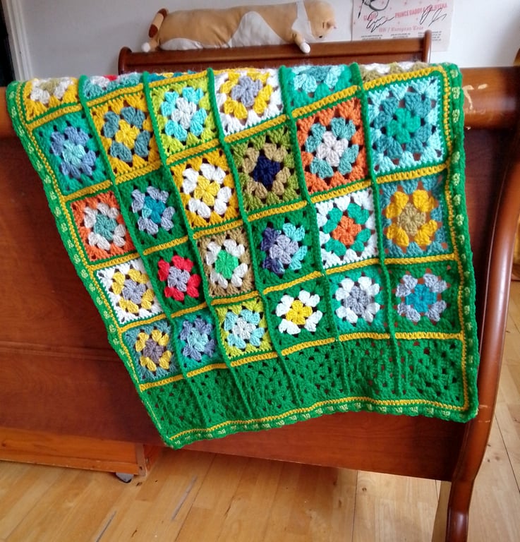 Handmade crochet baby and toddler blanket