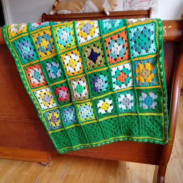 Handmade crochet baby and toddler blanket