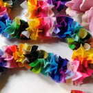 Felt Tinsel Garland, Rainbow Confetti Bunting, Eclectic Bohemian Party Decor