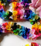 Felt Tinsel Garland, Rainbow Confetti Bunting, Eclectic Bohemian Party Decor