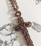 Rustic Copper Chainmail Pendant Necklace for Men and Women - Image 1