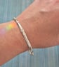 Spiral Sterling Silver Boho Style Bracelet, Bangles  - Image 3