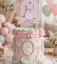 Oval Goose Pink Cake Topper 