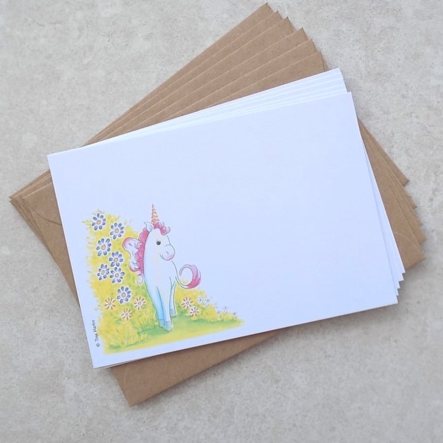 S A L E  Postcards (pack of 6) Unicorn 
