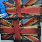 Rustic reclaimed wooden Union jack wall art
