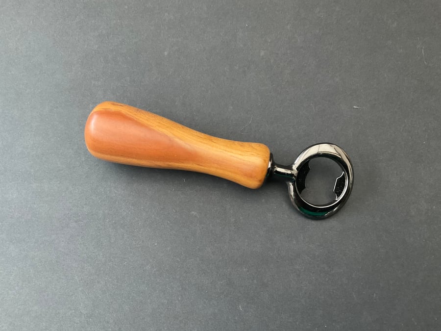 Plum wood bottle opener