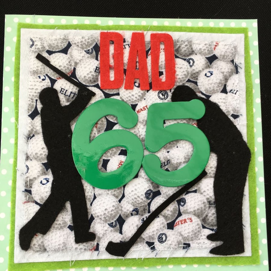 Golf  male  birthday card - any age - personalised