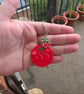 Handmade Cherry Keyring 