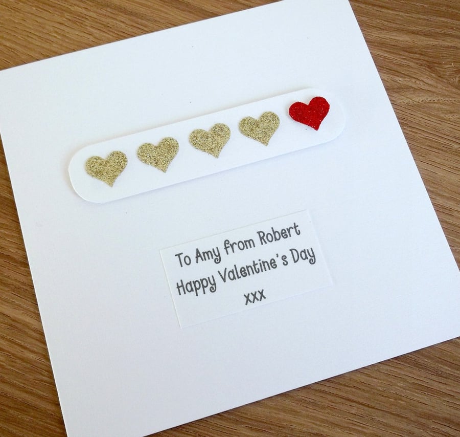 Seconds Sunday - Handmade personalised Valentine card