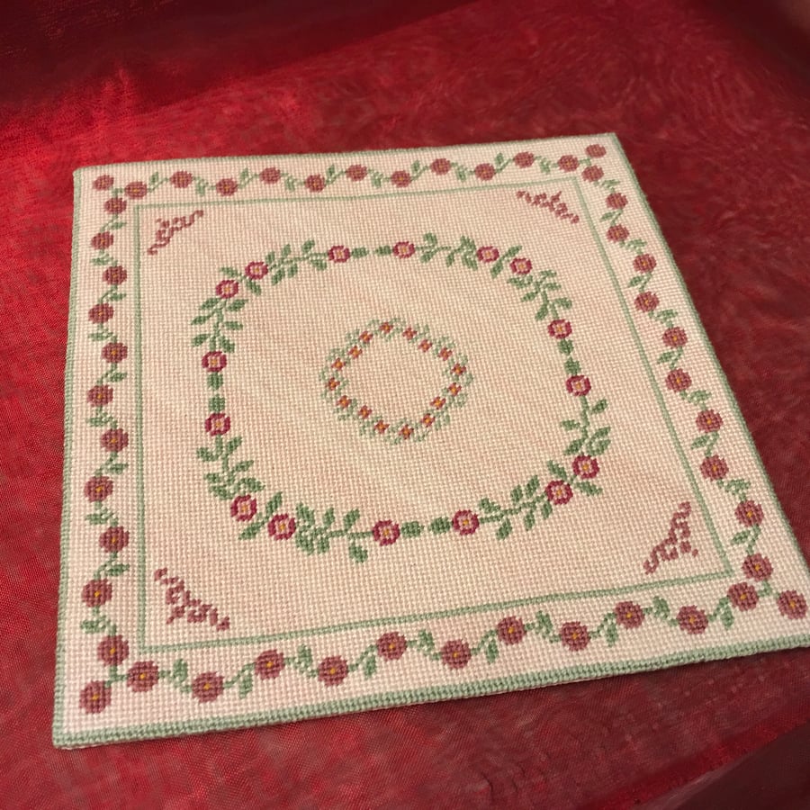  Needlepoint Square Rug for a Collector’s Doll’s Mansion. It’s That Good !