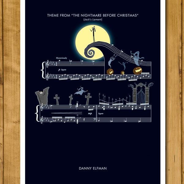 The Nightmare Before Christmas - Jack's Lament Print - Danny Elfman
