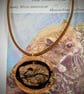 Handmade Dormouse Wildlife Pendant - Cast in Bronze Resin, Polished Walnut Shell - Image 3