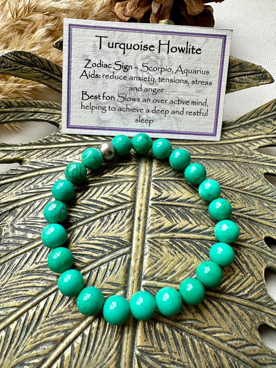 Turquoise Howlite - Elasticated Bracelet 