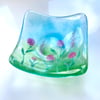 Pretty fused  glass trinket dish 