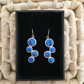 4 Drop Earrings in Bold Blule