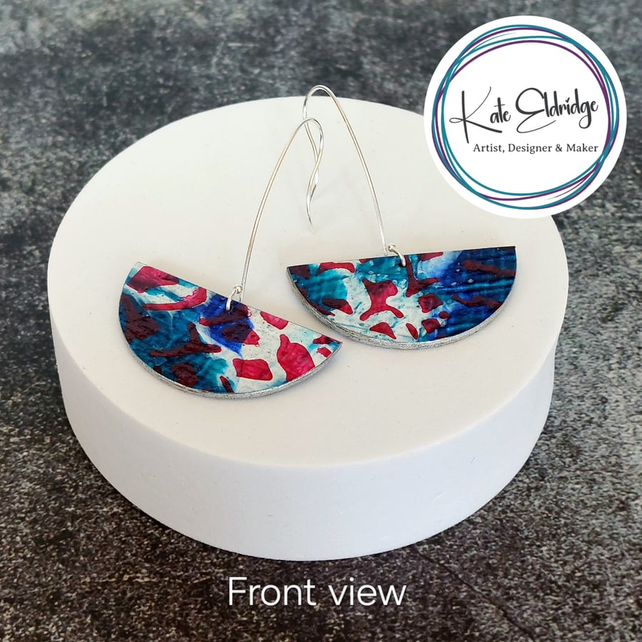 Handmade Wearable Art Statement Earrings Sterling Silver