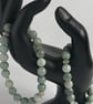 Sterling Silver Jadeite Beaded Stretch Bracelet, with Decorative Spacers - Image 8