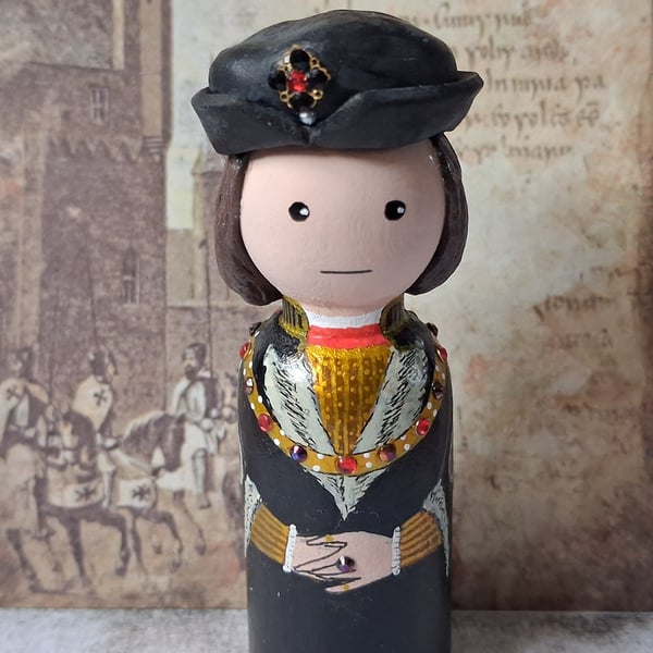 King Richard III hand painted peg doll
