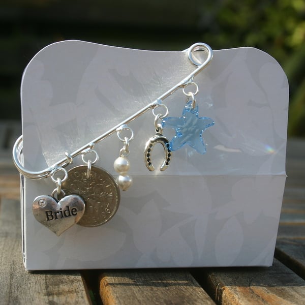 Something old, new, borrowed and blue kilt pin gift