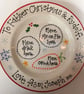 Hand Painted Personalised Ceramic Christmas Eve Plate, Unique Pottery Xmas Eve  - Image 7