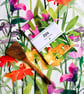 Sweet Peas & Echinacea Tea towel - Image 1