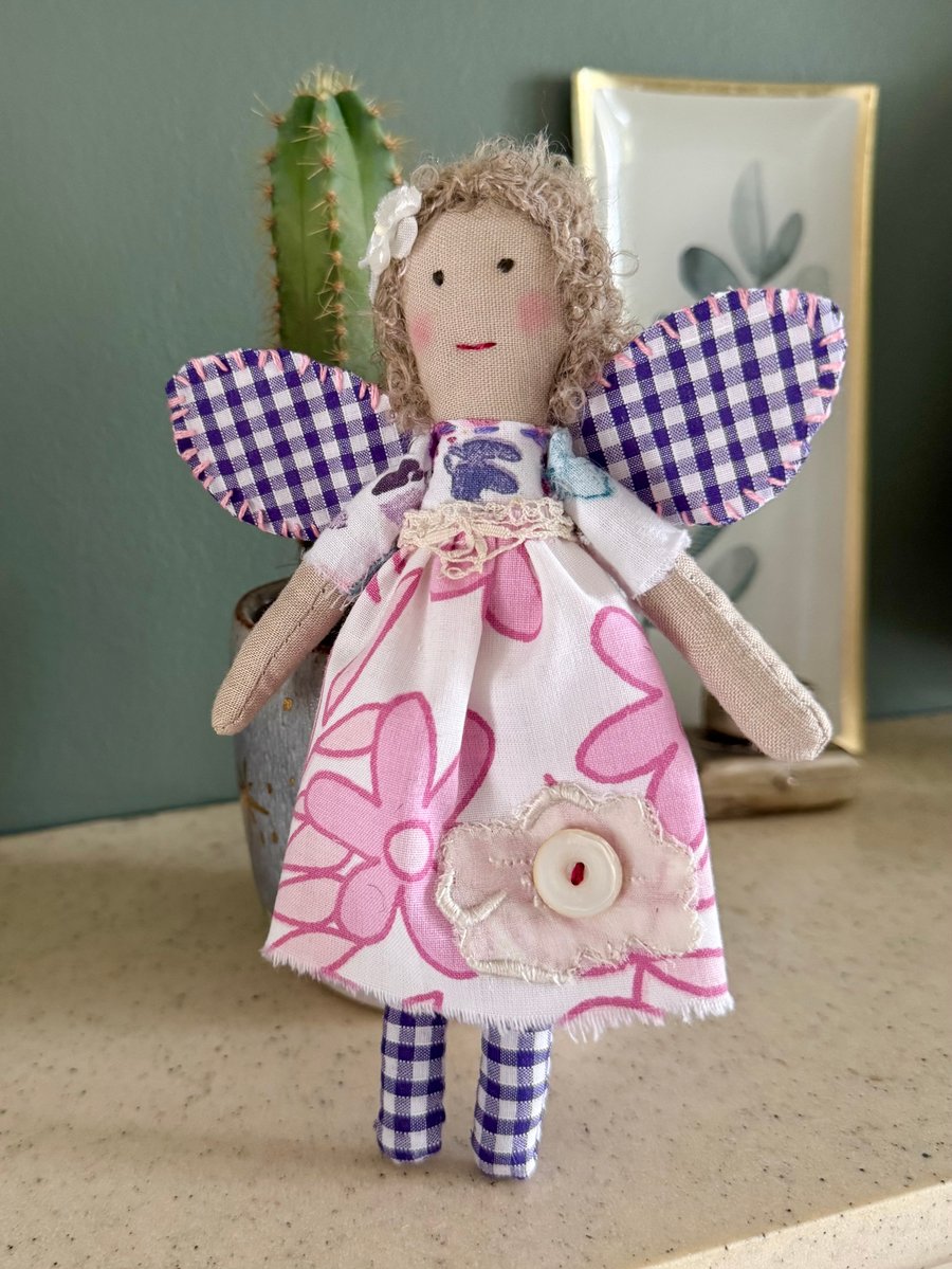 Guardian Angel Collectable Art Doll Cloth Rag Doll