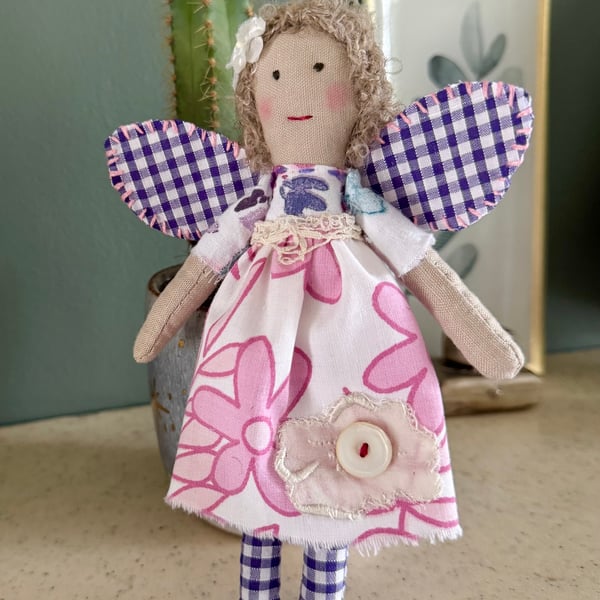 Guardian Angel Collectable Art Doll Cloth Rag Doll