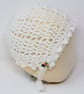 White Crocheted Baby Coat with Hat & Bootees - Image 2