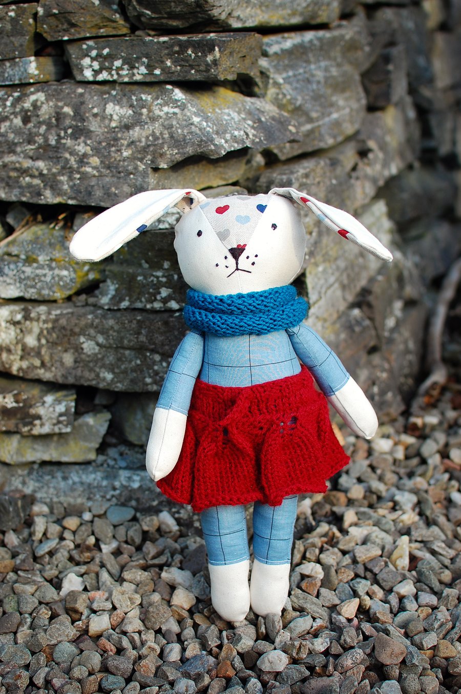 Bunny Handmade Doll, Stuffed Toy, Plush Bunny, Stuffed Animal, Cloth Doll,Bunny