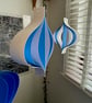 Large Blue and White Mid Century Style Hanging Ornaments - Image 2